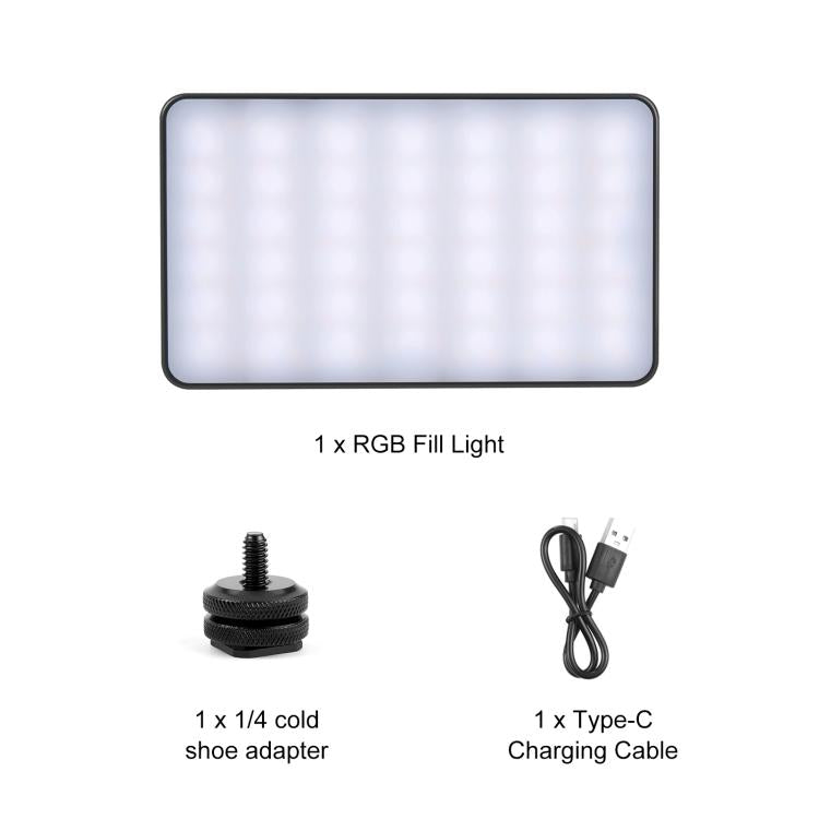 PULUZ Pocket 140 LED RGB Full Color Beauty Fill Light Luce LED portatile per fotografia, 140 LED