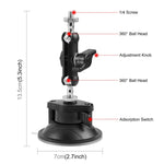 Supporto a ventosa PULUZ Magic Arm da 1/4 di pollice migliorato, Upgraded 1/4 inch Suction Cup Mount