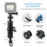 PULUZ Supporto per moto Specchio Base Foro Fisso per GoPro e altre action camera, Mirror Base Hole Mount