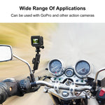 PULUZ Supporto per moto Specchio Base Foro Fisso per GoPro e altre action camera, Mirror Base Hole Mount