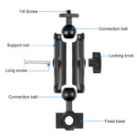 Supporto fisso per specchietto retrovisore per moto PULUZ per GoPro e altre action camera, Rearview Mirror Mount