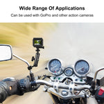 Supporto fisso per specchietto retrovisore per moto PULUZ per GoPro e altre action camera, Rearview Mirror Mount