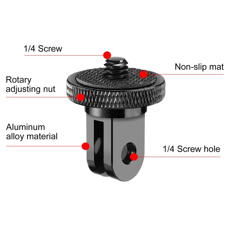 Adattatore vite 1/4" per treppiede action camera in metallo