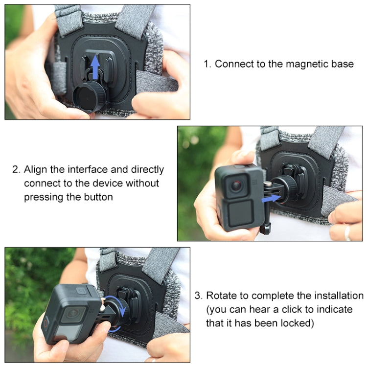 Adattatore per base magnetica a sgancio rapido per action cam PULUZ, Quick Release Magnetic Base