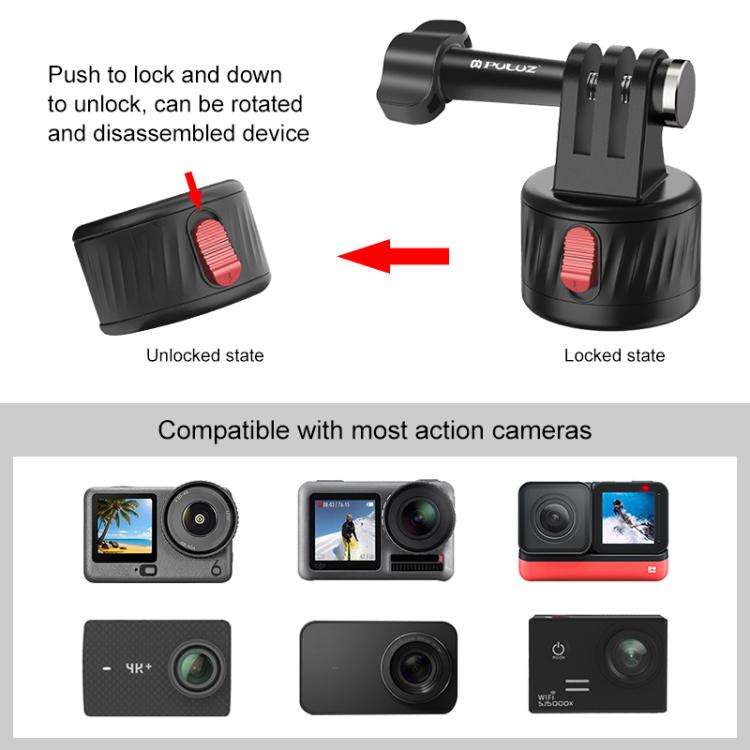 PULUZ Action Camera Adattatore base magnetica da 1/4 di pollice, 1/4 inch Magnetic Base