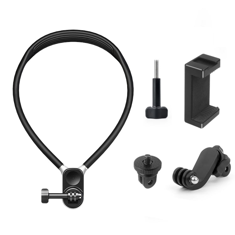 PULUZ Lazy Neck Staffa POV View Mount con morsetto per telefono per action camera / telefoni GoPro, Magnetic Silicone Collar Bracket