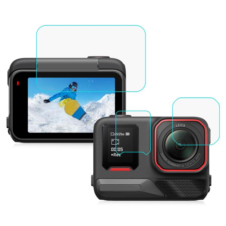 Pellicola vetro temperato 3 in 1 per Insta360 Ace Pro 2