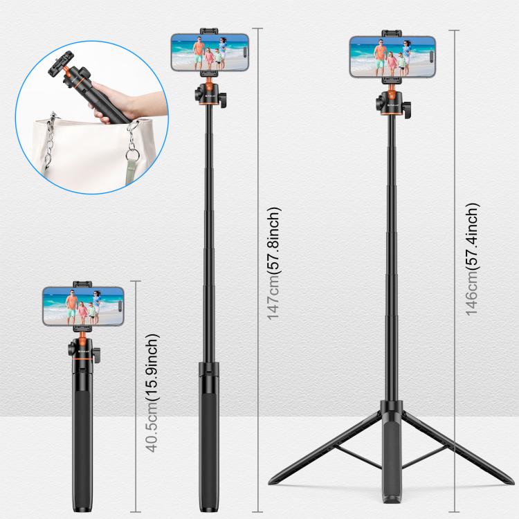 Puluz Treppiede Selfie Stick 1.3m per smartphone