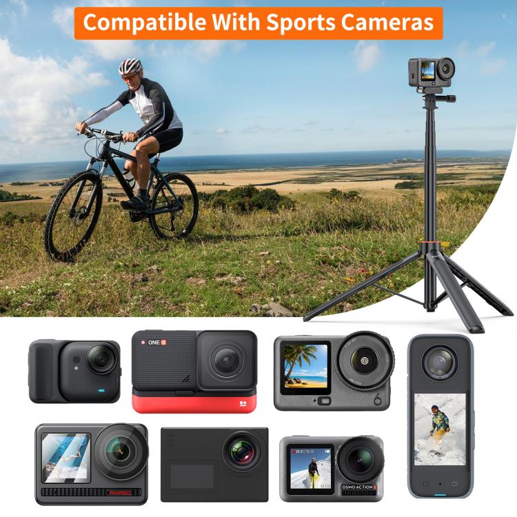 Selfie Stick e Treppiede 1.3m per Action Camera e Smartphone