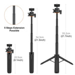Treppiede estensibile PULUZ con testa a sfera 360°