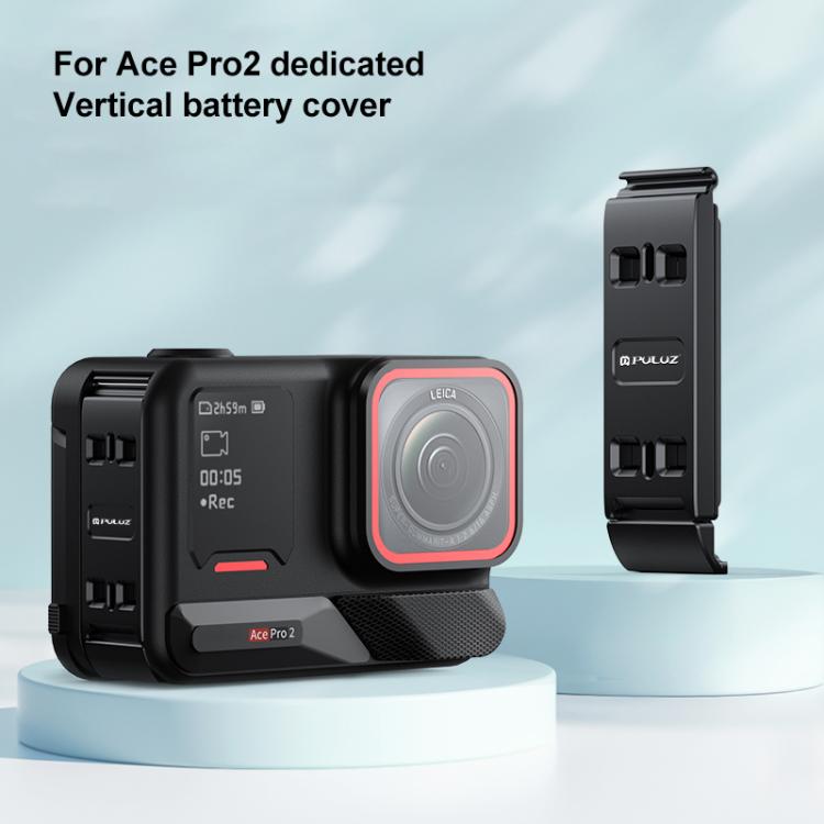 PULUZ Coperchio interfaccia laterale batteria in lega di alluminio per Insta360 Ace Pro 2, For Insta360 Ace Pro 2