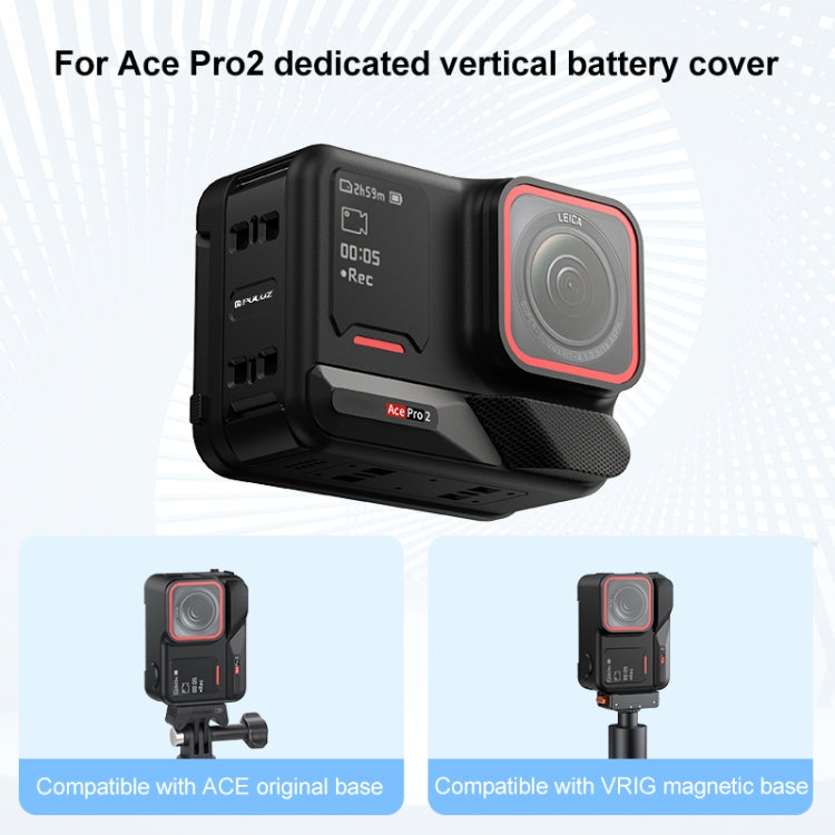PULUZ Coperchio interfaccia laterale batteria in lega di alluminio per Insta360 Ace Pro 2, For Insta360 Ace Pro 2