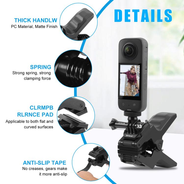 Morsetto flessibile PULUZ per action camera e smartphone