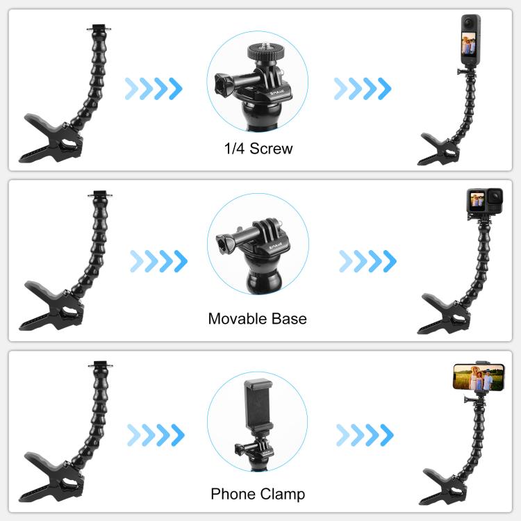Morsetto flessibile PULUZ per action camera e smartphone