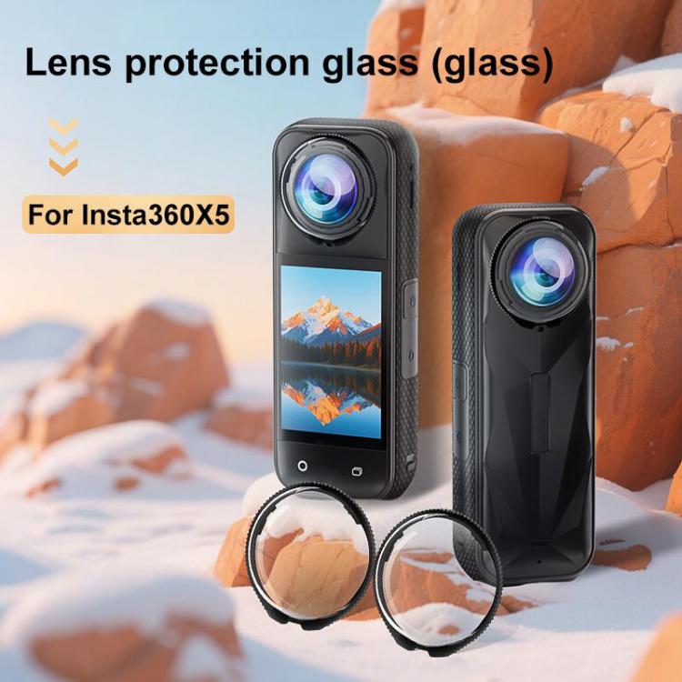 Lente protettiva in vetro temperato per Insta360 X5