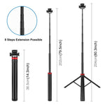Treppiede telescopico 2m lega alluminio con vite 1/4