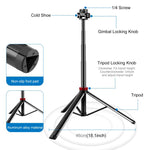 Treppiede telescopico 2m lega alluminio con vite 1/4
