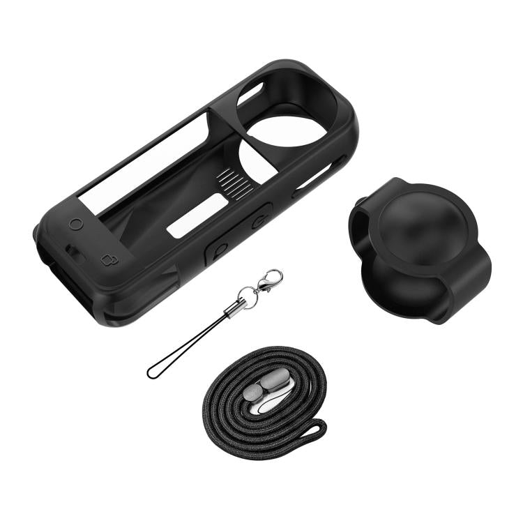 Custodia in silicone con copriobiettivo per Insta360 X5