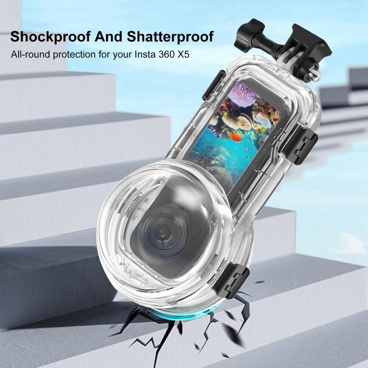Custodia subacquea impermeabile per Insta360 X5
