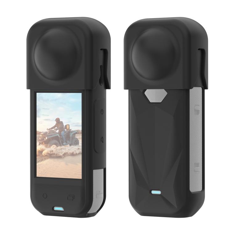 Custodia in silicone con copriobiettivo per Insta360 X5