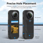 Custodia in silicone con copriobiettivo per Insta360 X5