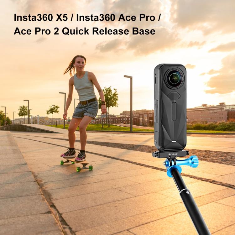 Adattatore sgancio rapido in alluminio per Insta360 X5 e Pro