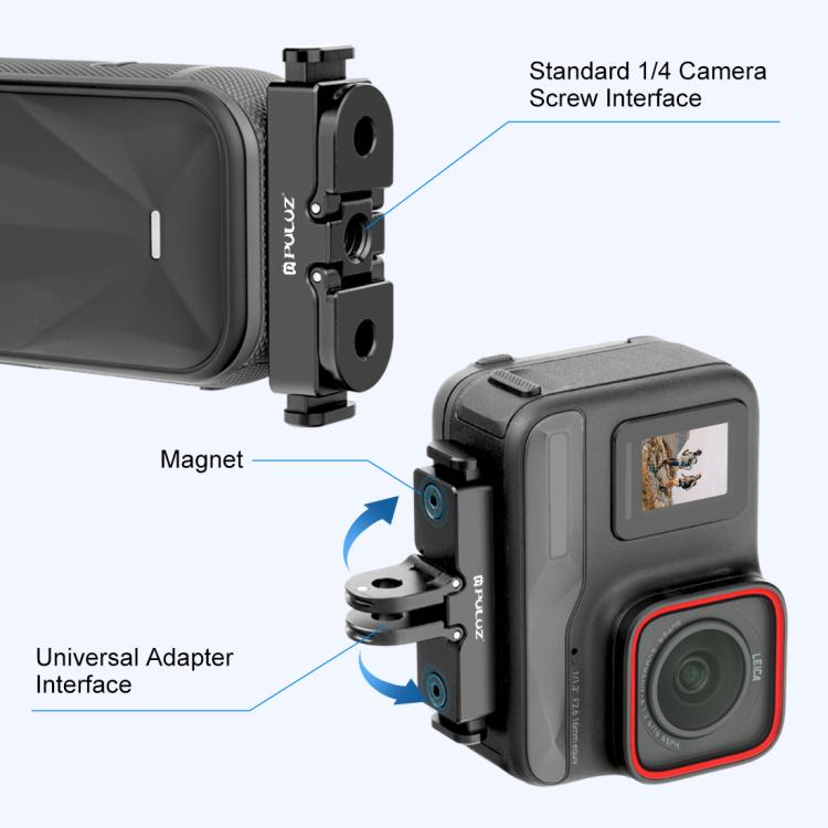 Adattatore sgancio rapido in alluminio per Insta360 X5 e Pro