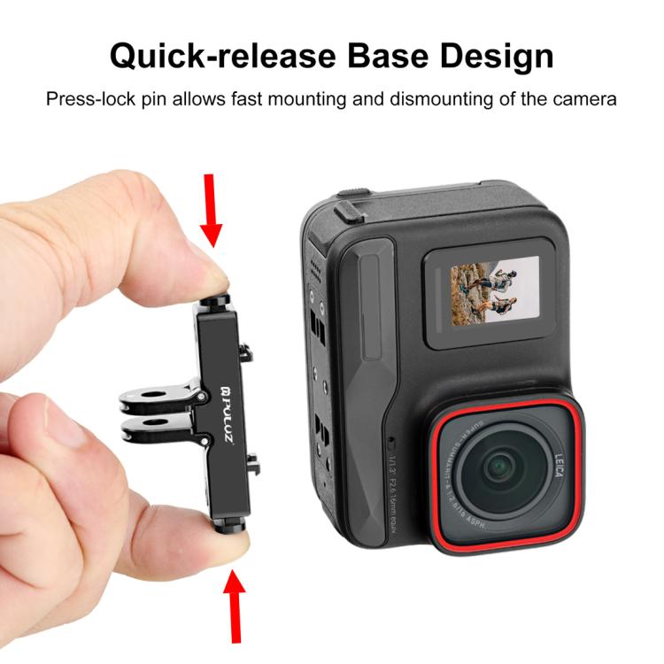 Adattatore sgancio rapido in alluminio per Insta360 X5 e Pro