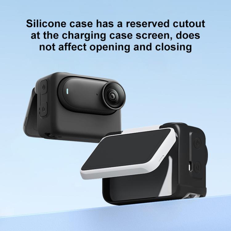 Custodia in silicone per Insta360 GO 3S con copriobiettivo