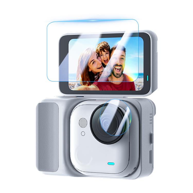 Pellicola in vetro temperato 2 in 1 per Insta360 GO Ultra