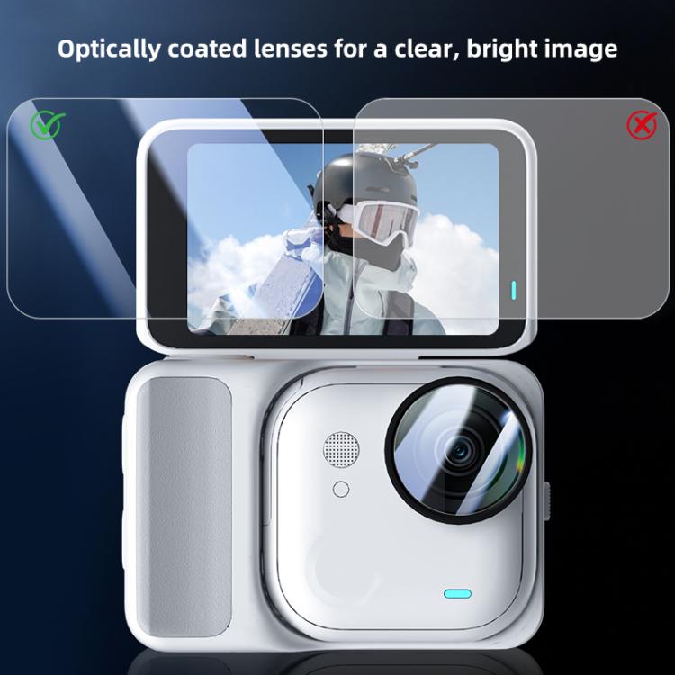 Pellicola in vetro temperato 2 in 1 per Insta360 GO Ultra