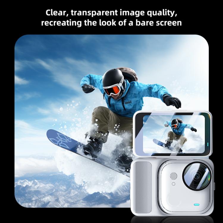 Pellicola in vetro temperato 2 in 1 per Insta360 GO Ultra