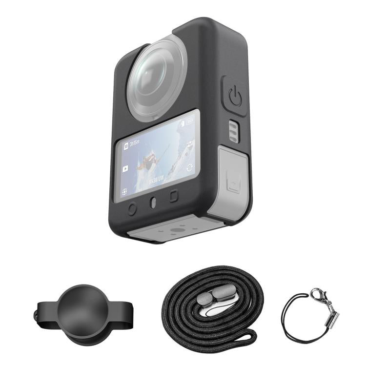 Custodia in silicone PULUZ per DJI Osmo 360 con copriobiettivo