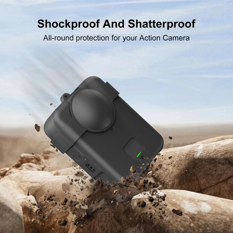 Custodia in silicone PULUZ per DJI Osmo 360 con copriobiettivo
