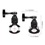Adattatore per manubrio da moto PULUZ in alluminio con rotazione a 360 gradi e vite, compatibile con GoPro, Insta360, DJI e altre action camera., Handlebar Adapter Mount 3