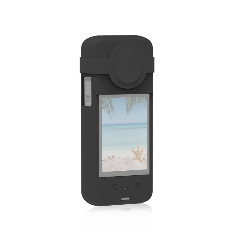 Custodia in silicone per Insta360 X3 con copriobiettivo