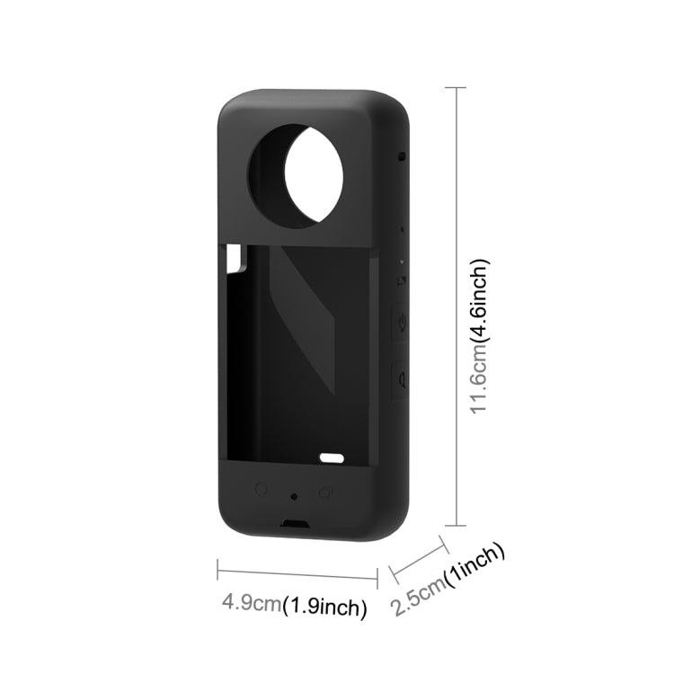 Per Insta360 X3 PULUZ Custodia protettiva in silicone con copriobiettivo, Silicone Case(Black), Silicone Case(Blue), Silicone Case(Red)