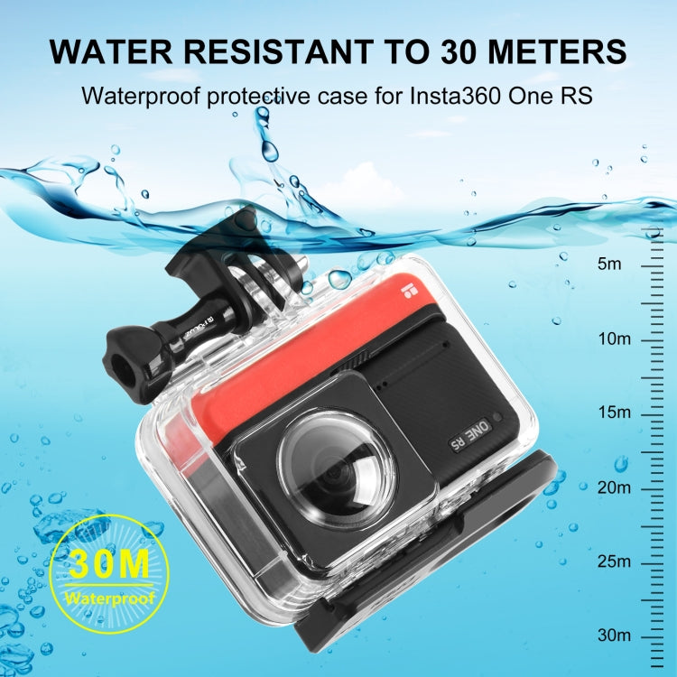Custodia impermeabile per custodia subacquea Insta360 One RS 360 Edition PULUZ 30 m di profondità subacquea, For Insta360 One RS 360 Edition Diving Case