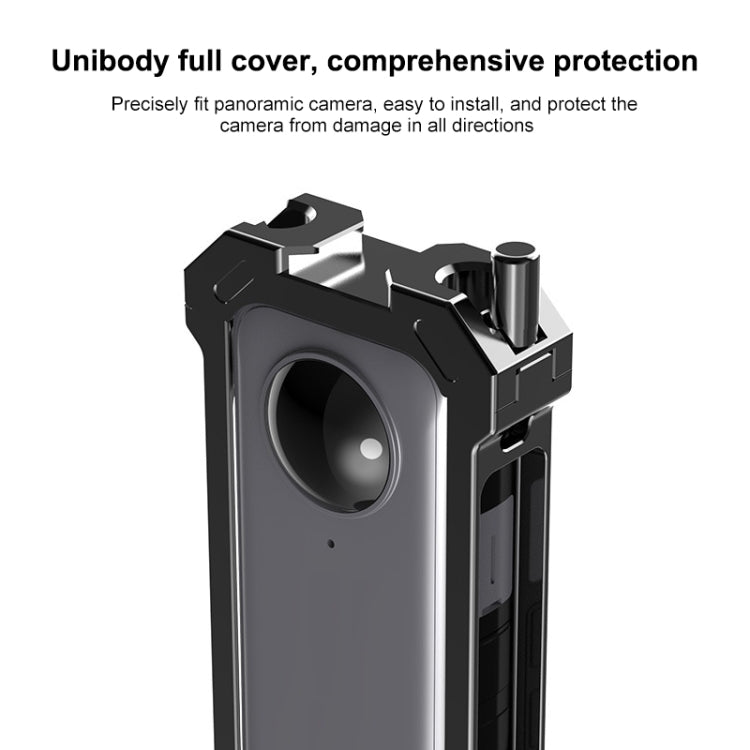Per Insta360 X3 PULUZ Telaio protettivo per gabbia protettiva in metallo con base per pattino freddo espanso e adattatore per treppiede, Metal Cage US Stock, For Insta360 X3