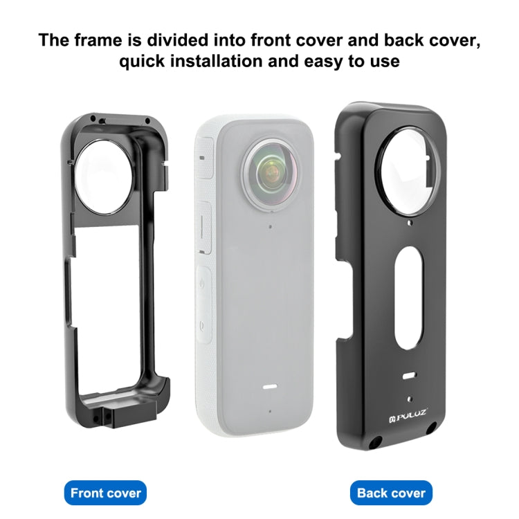 Per Insta360 X3 PULUZ Telaio protettivo per gabbia protettiva in metallo con protezione per lente, Metal Frame with Lens Protector US Stock, Metal Frame with Lens Protector