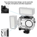 Per DJI Osmo Action 3/4 PULUZ Custodia subacquea impermeabile da 40 m con pattino freddo e fibbia Supporto di base e vite, For DJI Osmo Action 3 / 4 Waterproof Case