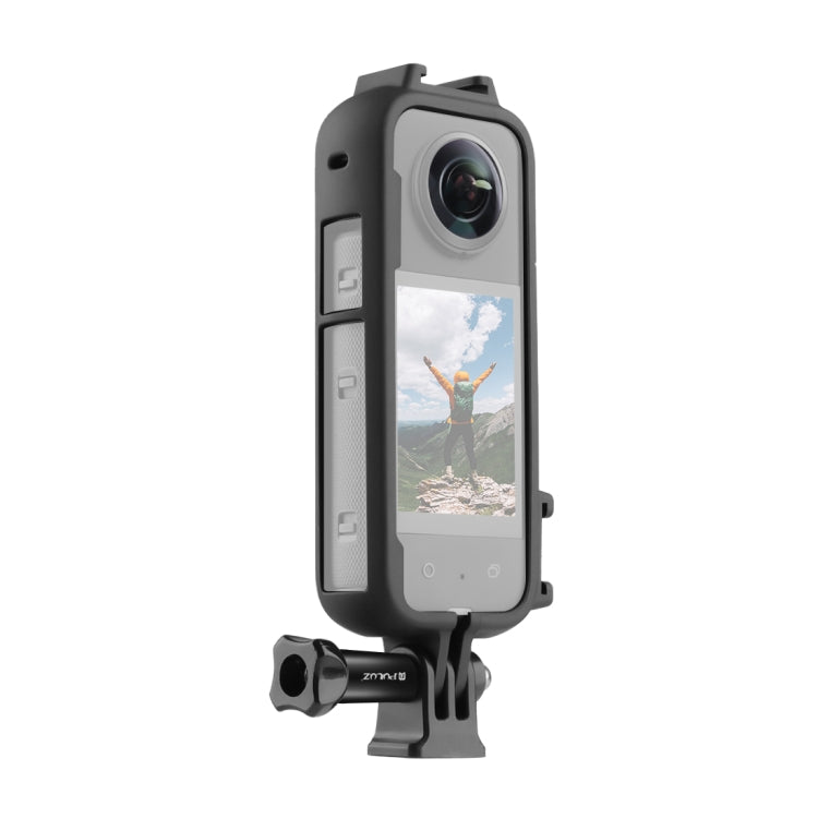 Per Insta360 X3 PULUZ Cold Shoe Telaio protettivo in plastica per PC con supporto adattatore e vite, PC Frame
