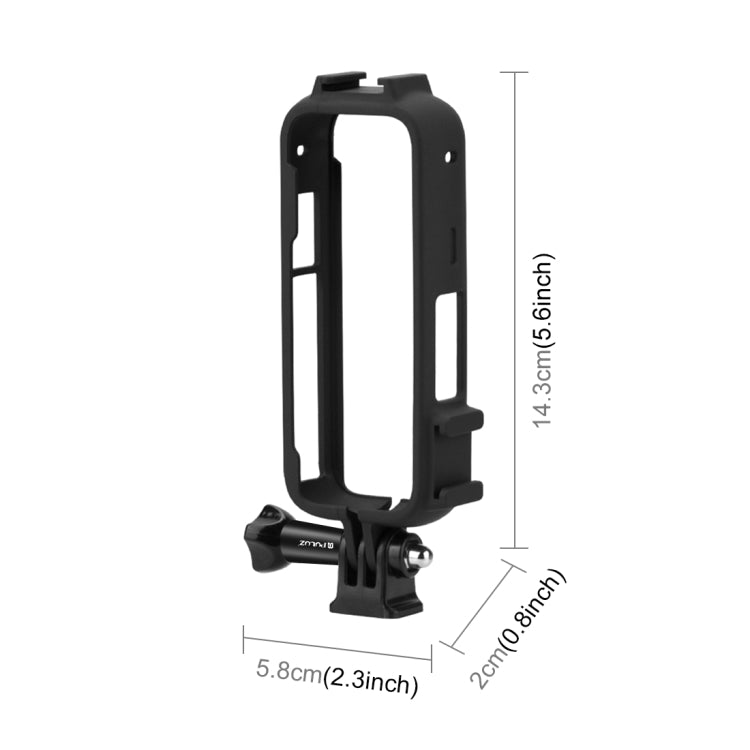 Per Insta360 X3 PULUZ Cold Shoe Telaio protettivo in plastica per PC con supporto adattatore e vite, PC Frame