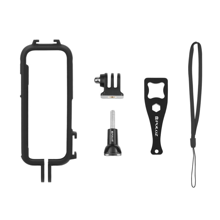 Per Insta360 X3 PULUZ Cold Shoe Telaio protettivo in plastica per PC con supporto adattatore e vite, PC Frame