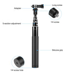 Monopiede per selfie in metallo PULUZ 73,5 cm con base adattatore invisibile e vite per Insta360 One RS / X2 / X3, 70cm Monopod