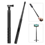 Monopiede per selfie in metallo PULUZ da 110 cm con base adattatore invisibile e vite per Insta360 One RS / X2 / X3, 110cm Monopod
