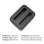 Per Insta360 X3 PULUZ USB Caricabatterie doppio con indicatore luminoso, Battery Charger
