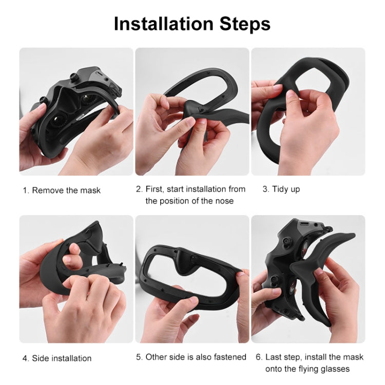 Per DJI Avata Goggles 2 PULUZ Custodia protettiva in silicone per maschera per occhi volanti, For DJI Avata Goggles 2