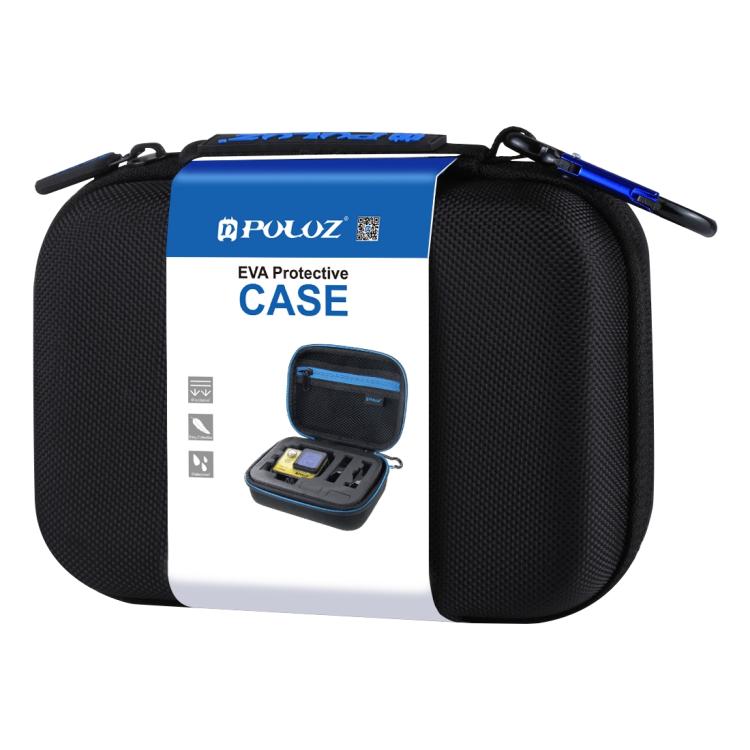 PULUZ Custodia impermeabile da trasporto e da viaggio per GoPro, DJI Osmo Action e altri accessori per fotocamere sportive, dimensioni ridotte: 16 cm x 12 cm x 7 cm, US Stock Black, UK Stock Black, For GoPro, Size: 16cm x 12cm x 7cm