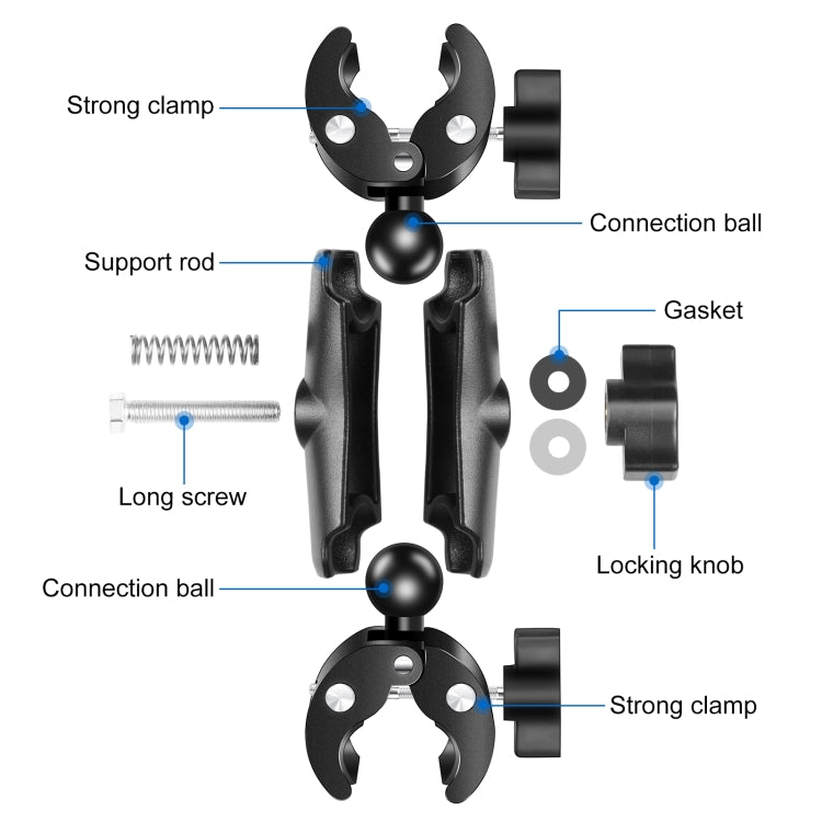 Morsetto doppia testa per manubrio GoPro e action cam